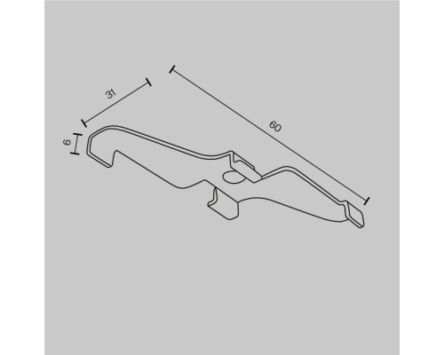 Комплектующие для накладной трековой системы Technical TRA034HS-21W