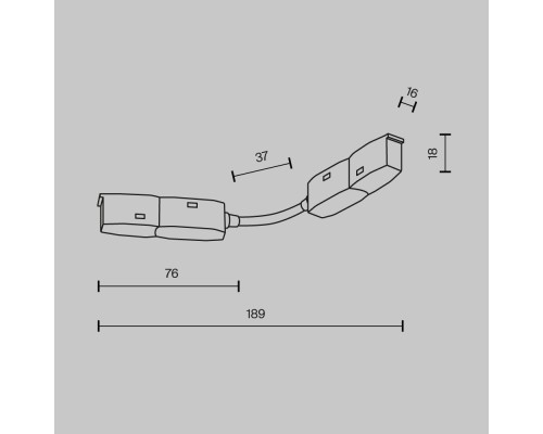 Комплектующие для систем освещения с токоведущими элементами Technical TRA034CS-W