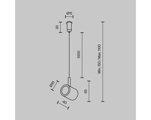 Комплектующие для трекового светильника Technical TRA154CSW-1PT