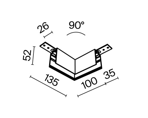 Комплектующие для накладной трековой системы Technical TRA034HCL-41W