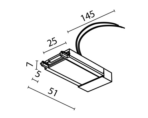 Комплектующие для систем освещения с токоведущими элементами Technical TRA084B-11W