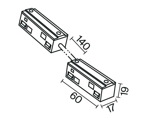 Комплектующие для систем освещения с токоведущими элементами Technical TRA034CPC-42W-15-1