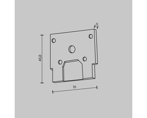 Комплектующие для встраиваемой трековой системы Technical TRA034EC-SCCL-42B