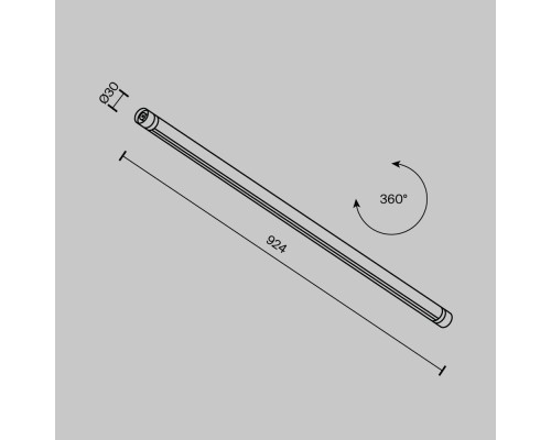 Шинопровод накладной/подвесной Technical CA012-TRX-900-B