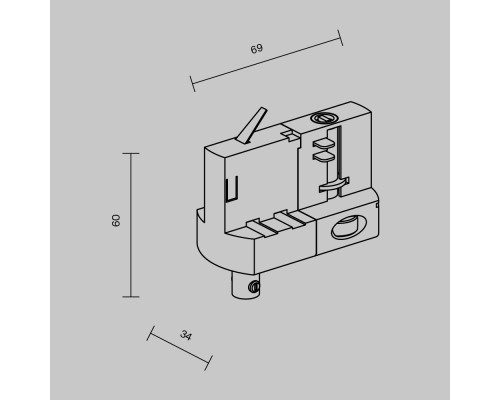 Комплектующие для систем освещения с токоведущими элементами Technical TRA005-3-A-B