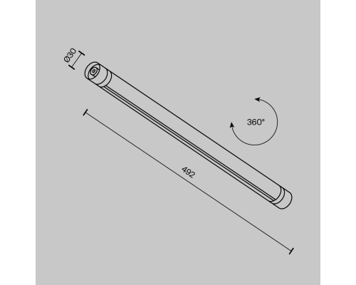 Шинопровод накладной/подвесной Technical CA012-TRX-500-B