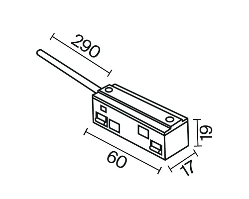 Комплектующие для систем освещения с токоведущими элементами Technical TRA034B-42B-1