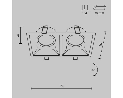 Встраиваемый светильник Technical DL029-2-02B