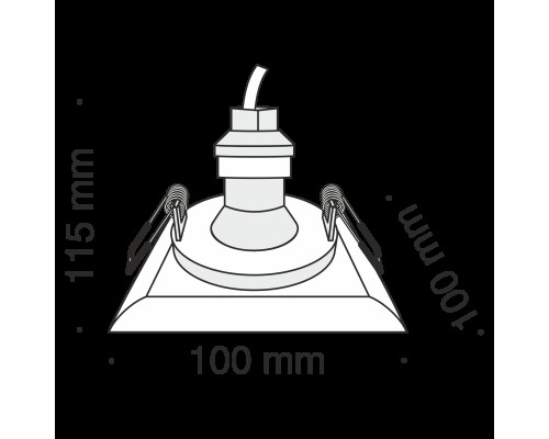 Встраиваемый светильник Technical DL007-1-01-W