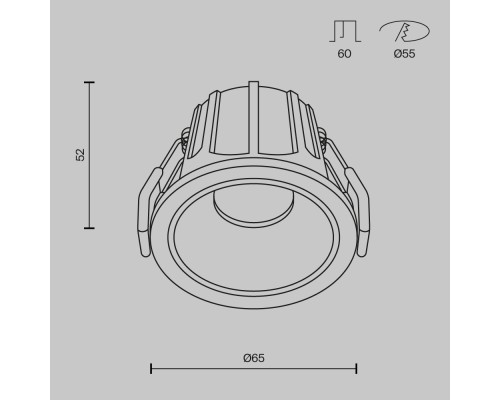 Встраиваемый светильник Technical DL043-01-10W3K-D-RD-WB