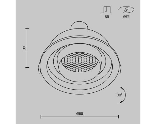 Встраиваемый светильник Technical DL113-GU10-01-RD-B