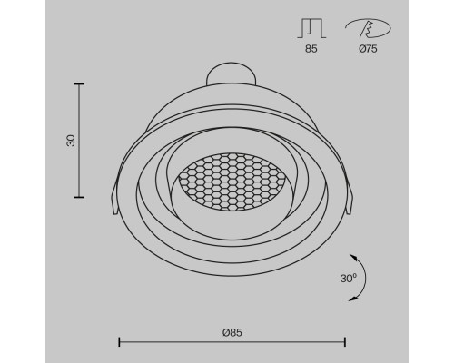 Встраиваемый светильник Technical DL113-GU10-01-RD-W