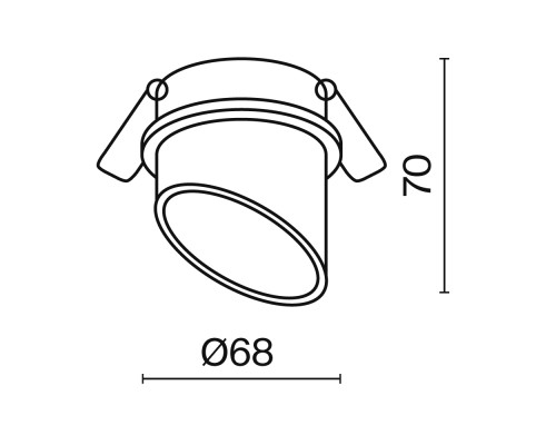 Встраиваемый светильник Technical DL044-01-GU10-W