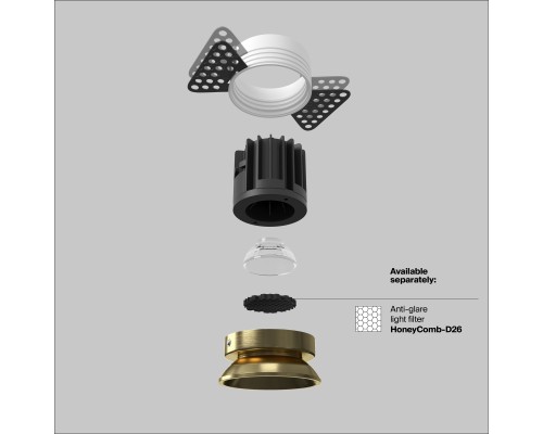 Встраиваемый светильник Technical DL058-12W3K-TRS-BS