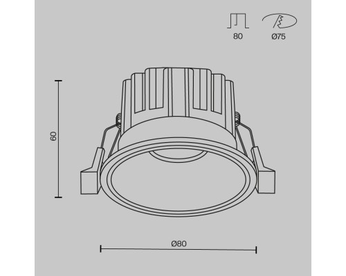 Встраиваемый светильник Technical DL058-12W3K-BS
