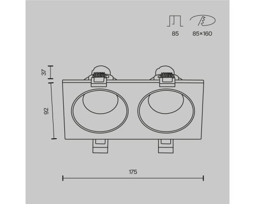 Встраиваемый светильник Technical DL033-2-02B-1(N)