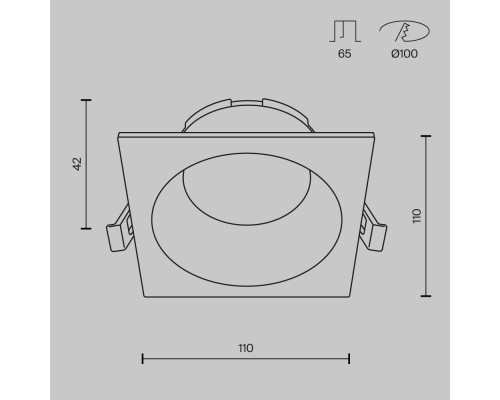 Встраиваемый светильник Technical DL126-GX53-SQ-B