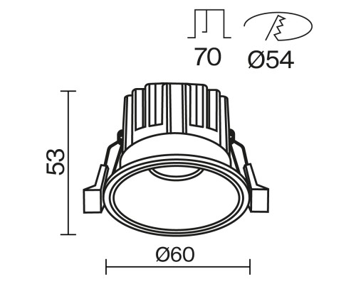 Встраиваемый светильник Technical DL058-7W3K-BS
