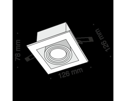 Встраиваемый светильник Technical DL008-2-01-S