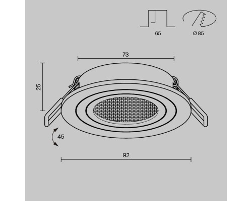 Встраиваемый светильник Technical DL023-2-01W-1(N)