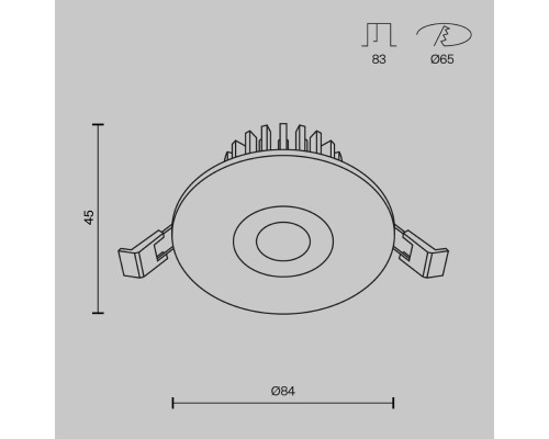 Встраиваемый светильник Technical DL038-2-L7B4K