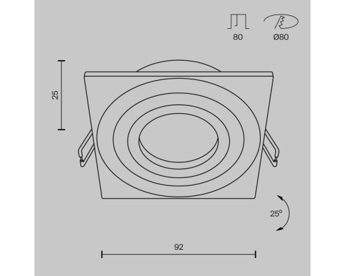Встраиваемый светильник Technical DL024-2-01W