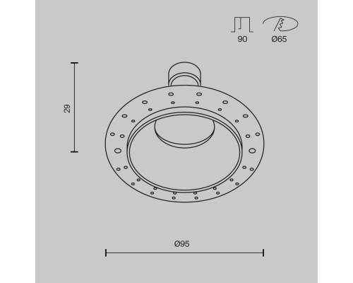 Встраиваемый светильник Technical DL126-GU10-TRS-MG