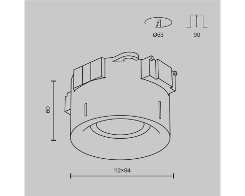 Встраиваемый светильник Technical DL111-GU10-W