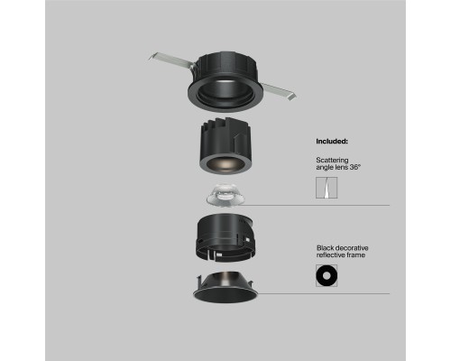 Встраиваемый светильник Technical DL057-7W4K-B