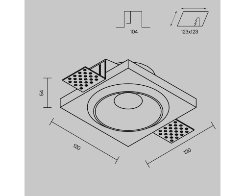 Встраиваемый светильник Technical DL124-GU10-01-TRS-W