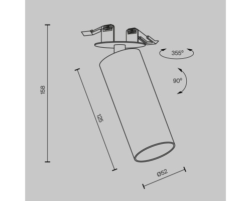 Встраиваемый светильник Technical C053CL-L12W2.7K-W-B