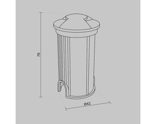 Встраиваемый светильник Outdoor O044DL-L1S3K1