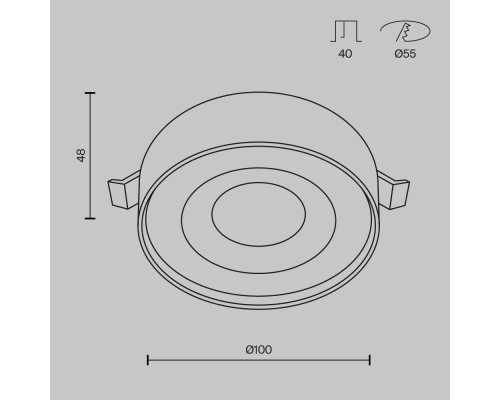 Встраиваемый светильник Technical DL035-2-L6B4K