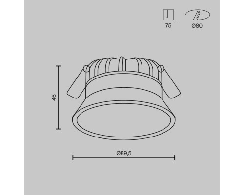 Встраиваемый светильник Technical DL055-10W2.7-3-4K-B