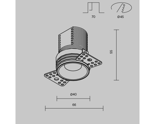 Встраиваемый светильник Technical DL059-7W3K-TRS-B
