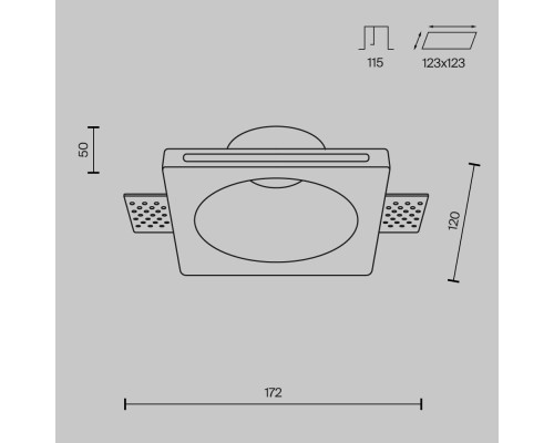 Встраиваемый светильник Technical DL001-1-01-W-1