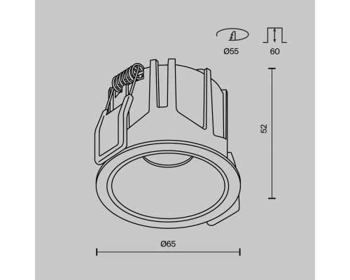 Встраиваемый светильник Technical DL043-01-10W2.7K-RD-W