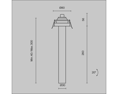 Встраиваемый светильник Technical C140RS-L300-7W4K-W