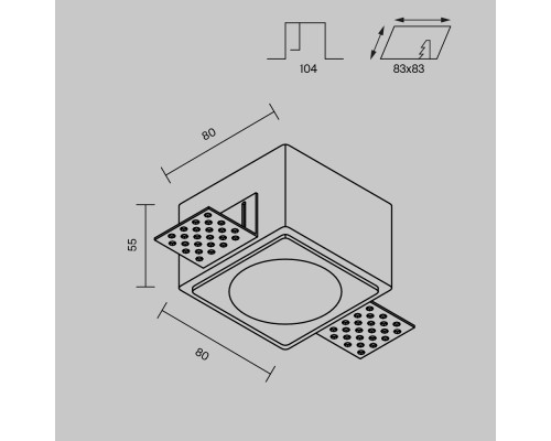 Встраиваемый светильник Technical DL123-GU10-01-W