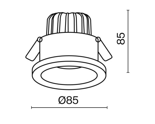 Встраиваемый светильник Technical DL034-L12W4K-W