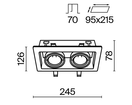 Встраиваемый светильник Technical DL008-2-02-W