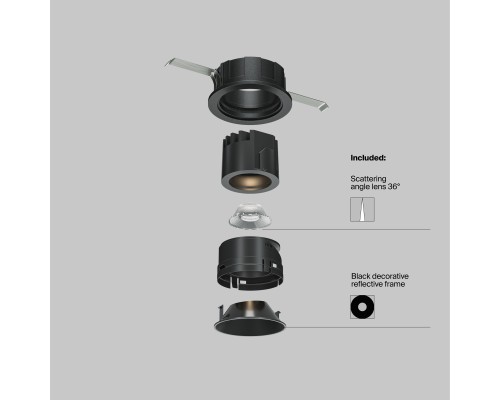 Встраиваемый светильник Technical DL057-7W3K-B