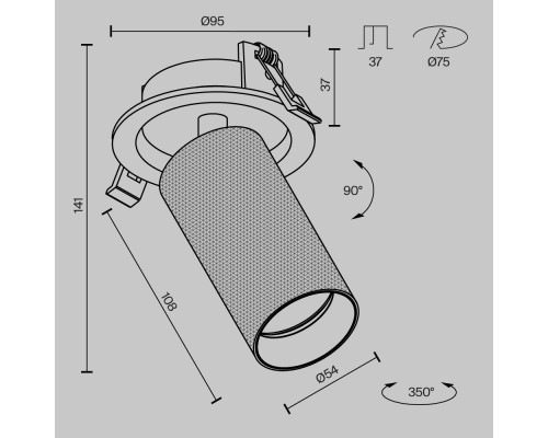 Встраиваемый светильник Technical C081CL-01-GU10-MG