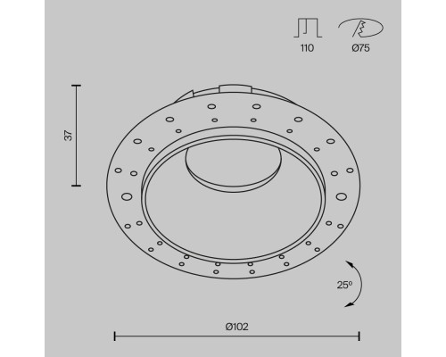 Встраиваемый светильник Technical DL051-U-2WB