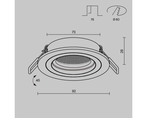 Встраиваемый светильник Technical DL025-2-01B-1(N)