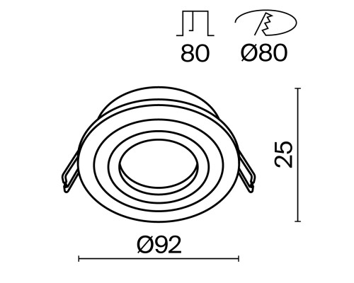 Встраиваемый светильник Technical DL023-2-01W