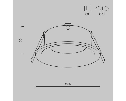 Встраиваемый светильник Technical DL027-2-01W