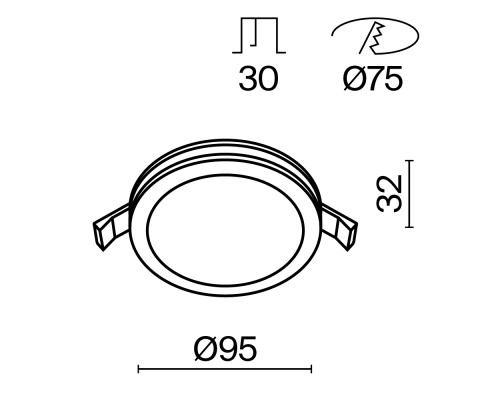 Встраиваемый светильник Technical DL303-L12B