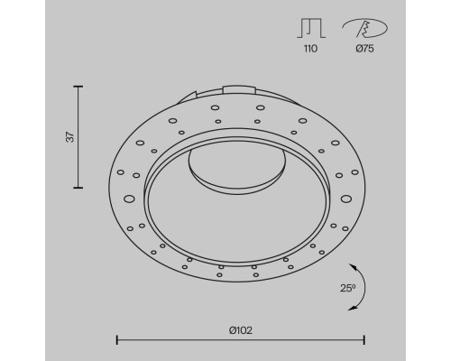 Встраиваемый светильник Technical DL051-U-2W