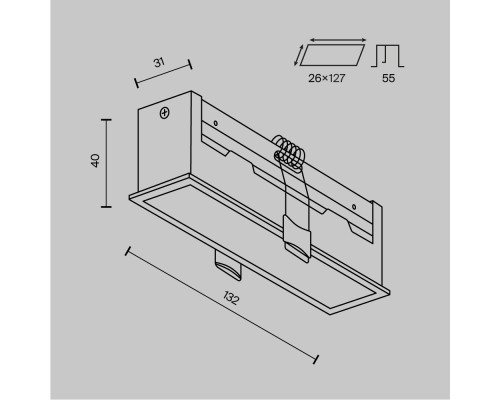 Встраиваемый светильник Technical DL066-12W3-6K-B